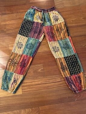 Rising International Patchwork Cotton Bohemian Pants